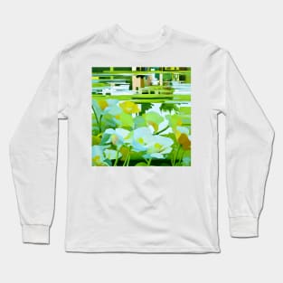 Flowers by the Lake Long Sleeve T-Shirt